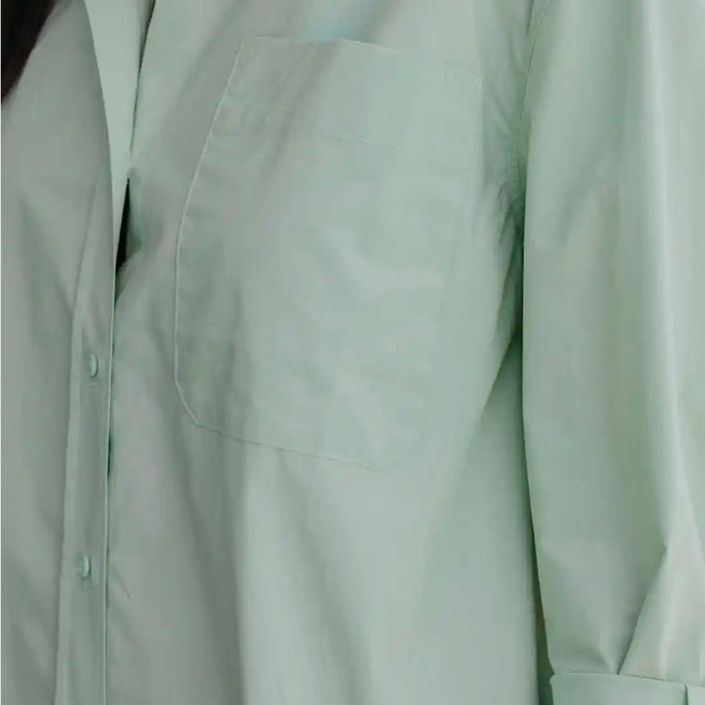 VICI: Harmony Cotton Button Down Shirt Dress - Pistachio - Medium - LIKE NEW - Picture 4 of 8